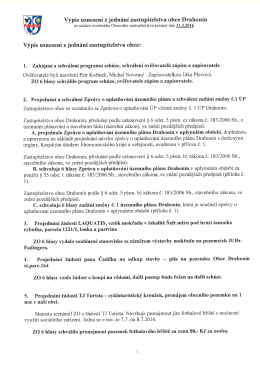 usnesením - Drahonín
