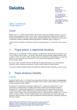 Page 1 Deloitte Audit s.r.o. @ O @ Nile House Karolinská 654/2 186