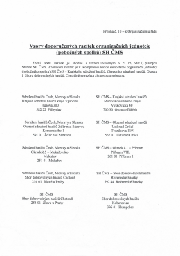 Vzory razítek - OSH Příbram