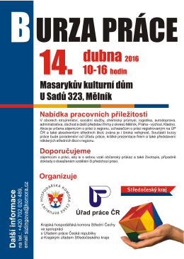 Burza práce 14. 4. 2016