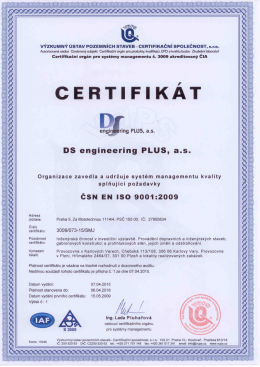 ISO 9001 - 1 - DS engineering PLUS