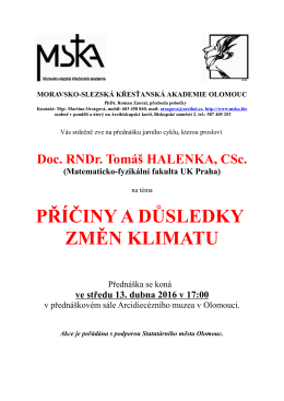 Plakát () - Moravsko-slezská křesťanská akademie