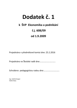 Dodatek 1 ŠVP-Ekon. a pod.-2009