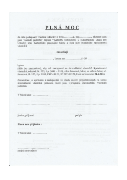 pln&aacute; moc - SVJ Javorov&aacute; 525