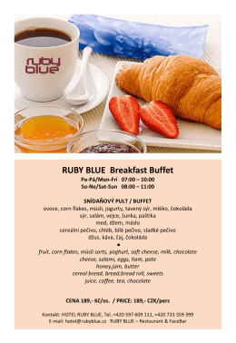 RUBY BLUE Breakfast Buffet