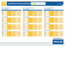 Sazebník cestovního pojištění