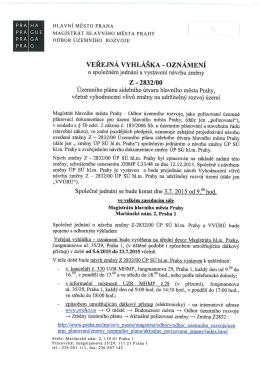 VEŘEJNÁ VYHLÁŠKA
