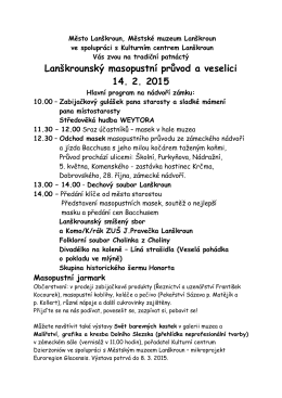 Lanškrounský masopustní průvod a veselici 14. 2. 2015