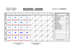 rozvrhy hodin - ZŠ Chrášťany