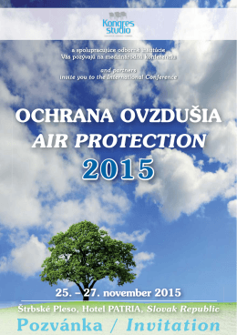 ochrana ovzdušia air protection 2015