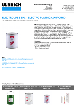 electrolube epc - electro-plating compound
