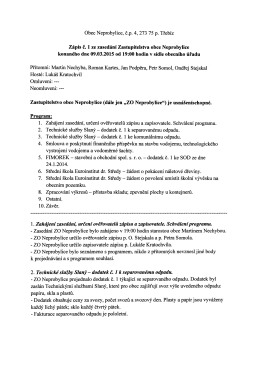 Zápis č.1 ze zasedání ZO Neprobylice 09.03.2015