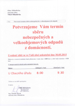 Potvrzujeme V&aacute;m term&iacute;n
