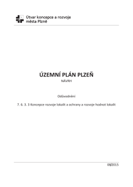 Územní plán Plzeň - odůvodnění lokality
