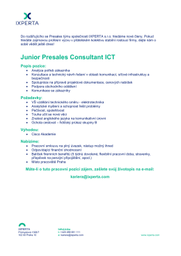 Junior Presales Consultant ICT