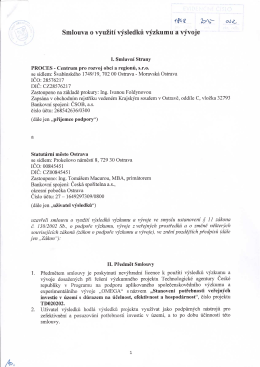 j Smlouva o využití výsledků výzkumu a vývoje