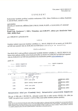 usnesen&iacute; o odročen&iacute; dražby