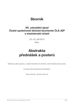 Sborník - Česká společnost klinické biochemie