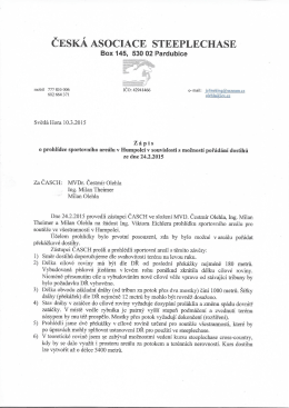ČESK&Aacute; ASOCIACE STEEPLECHASE