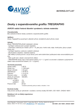 Desky z expandovaného grafitu TREGRAPH®