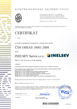 čsn ohsas 18001 :2008