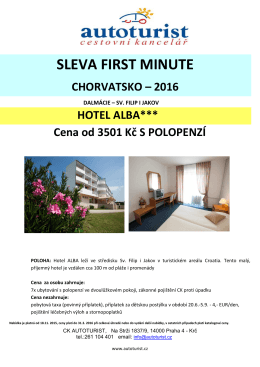 Chorvatsko - hotel Alba