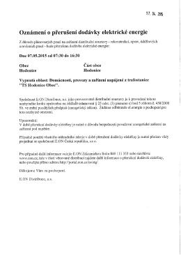Dne 7. května 2015 od 7.30 do 16.30