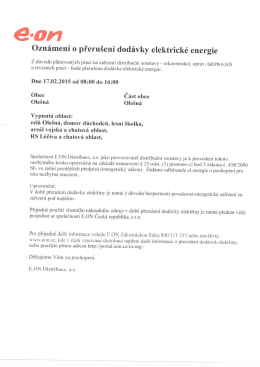 e`on - Obec Ole&scaron;n&aacute;