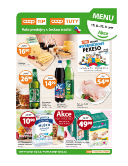 Menu TUTY, TIP 15. 8. - Coop-Tuty