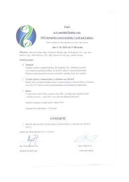 Zápis z jednání dne 5. 10. 2015
