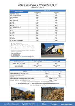 Cen&iacute;k dřeva 2015