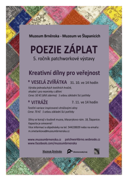 Poezie z&aacute;plat tvůrč&iacute; d&iacute;lny