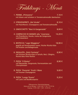 1. PENNE &bdquo;Primavera&ldquo; 7,10 =&euro;