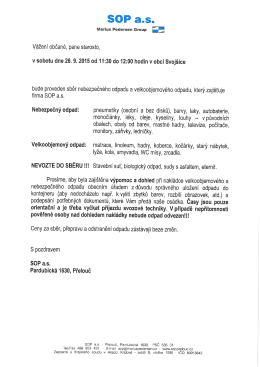 Svoz velkoobjemoveho odpadu