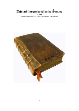 Gruntovní kniha r. 1688