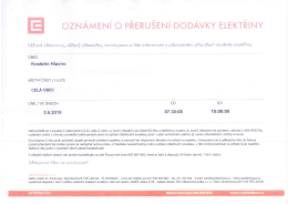 OZMMENÍ Cx PŘl zUŠENí DODSLW ` ELEKTŘI