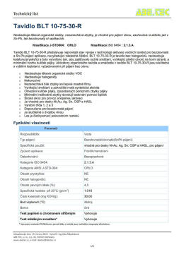 Technický list - Tavidlo BLT 10-75-30-R