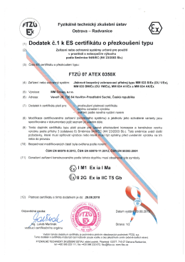 Cert 07 ATEX 0350X dod 1 DU