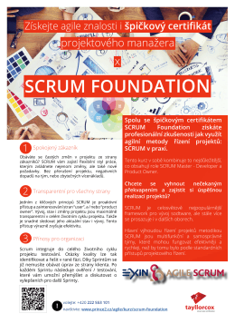 SCRUM Foundation kurz + certifikace od TAYLLORCOX