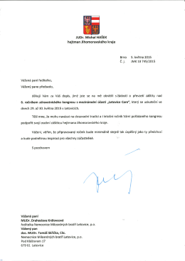 Záštita hejtmana JMK