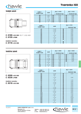 Katalogový list - Hawle Armatury