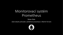 Monitorovací systém Prometheus
