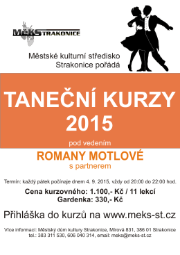 Taneční 2015 - Městské kulturní středisko Strakonice