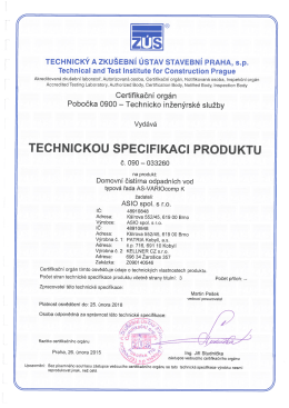 Technická specifikace