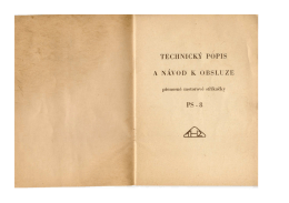 Technick&yacute; popis a n&aacute;vod k obsluze PS 8