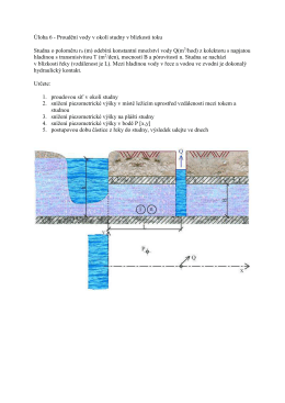 Úloha 6 - Proudění vody v okolí studny v blízkosti toku Studna o