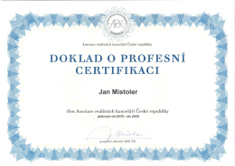 Certifikace 2015