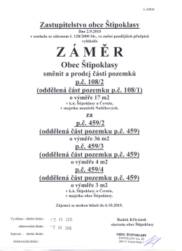 Zastupitelstvo obce Štipoklásv