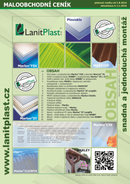 Aktuální ceník desek LANIT PLAST ke stažení (cca 16 MB)