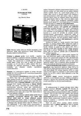 TUNGSRAM 7830 - Historick&yacute; radioklub československ&yacute;